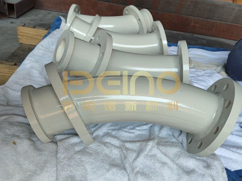 Grote diameter slijtagebestendige keramische buis Patch keramische composietpijp