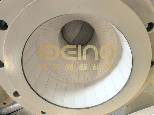 Aluminium keramische beklede elleboog Duurzaam en voor industriële leidingsystemen Aluminium keramische bekledingspijp