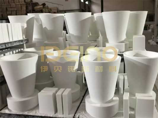 Conisch aluminium keramische buis voor slurry en vliegas Pipelines Mining Slurry Conveying Pipe Gekleed met aluminium keramische tegel Liner